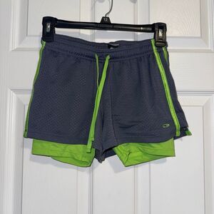 Champion Gray and Green Athletic Shorts XS